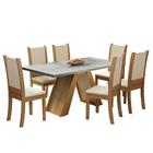 Conjunto Sala De Jantar Madesa Paola Mesa Tampo De Madeira Co