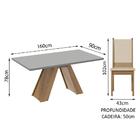 Conjunto Sala De Jantar Madesa Paola Mesa Tampo De Madeira Co