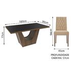 Conjunto Sala De Jantar Madesa Raissa Mesa Tampo De Madeira C