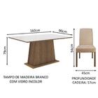 Conjunto Sala De Jantar Madesa Sabrina Mesa Tampo De Vidro Co