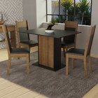 Conjunto Sala De Jantar Madesa Sheila Mesa Tampo De Madeira C