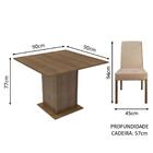 Conjunto Sala De Jantar Madesa Tai Mesa Tampo De Madeira Com