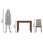 Conjunto Sala De Jantar Madesa Titi Mesa Tampo De Madeira Com