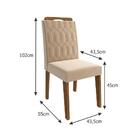 Conjunto Sala De Jantar Maitê 160cm 6 Cadeiras Paola Cimol