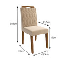 Conjunto Sala De Jantar Maitê 160cm 6 Cadeiras Paola Cimol