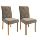 Conjunto Sala De Jantar Maite 160x80 Tampo Mdf/vidro 6 Cadeir