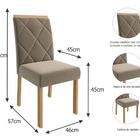 Conjunto Sala De Jantar Maite 160x80 Tampo Mdf/vidro 6 Cadeir