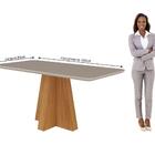 Conjunto Sala De Jantar Maite 160x80 Tampo Mdf/vidro 6 Cadeir