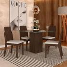 Conjunto Sala De Jantar Malta De Vidro 4 Cadeiras - Móveis Ar
