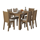 Conjunto Sala De Jantar Maris Madesa Mesa Tampo De Madeira Co