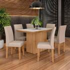 Conjunto Sala De Jantar Meli 6 Cadeiras Cinamomo - Móveis Ara