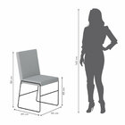 Conjunto Sala De Jantar Mesa 04 Cadeiras E Vidro Dubai Linho