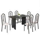 Conjunto Sala De Jantar Mesa 070 Com Ardósia E 6 Cadeiras Bia