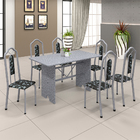 Conjunto Sala De Jantar Mesa 070 Com Granito E 6 Cadeiras Bia