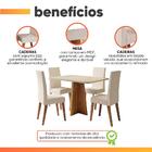 Conjunto Sala De Jantar Mesa 1,20m Moove 4 Cadeiras Veludo Mi