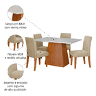 Conjunto Sala De Jantar Mesa 1,36m Trento 4 Cadeiras Trieste