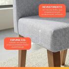 Conjunto Sala De Jantar Mesa 1,60m Moove 6 Cadeiras Linho Mil