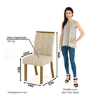 Conjunto Sala De Jantar Mesa 100 Cm 4 Cadeiras Carollina Casa