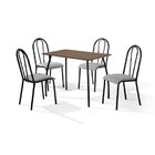 Conjunto Sala De Jantar Mesa 100x60cm Com 4 Cadeiras Flora Pr