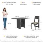 Conjunto Sala De Jantar Mesa 108 Cm Com 4 Cadeiras Siena Mult