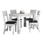 Conjunto Sala De Jantar Mesa 108 Cm Com 4 Cadeiras Vegas Mult