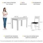 Conjunto Sala De Jantar Mesa 108 Cm Com 4 Cadeiras Vegas Mult