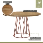 Conjunto Sala De Jantar Mesa 110cm Mdf Bp Com 4 Cadeiras Duba