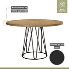 Conjunto Sala De Jantar Mesa 110cm Mdf/bp E 4 Cadeiras Dubai