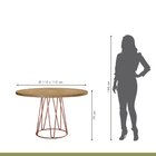 Conjunto Sala De Jantar Mesa 110cm Mdf/bp E 4 Cadeiras Dubai