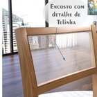 Conjunto Sala De Jantar Mesa 110x110cm Mdf/vidro Com 4 Cadeir