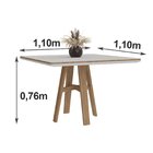 Conjunto Sala De Jantar Mesa 110x110cm Vidro Com 4 Cadeiras Á