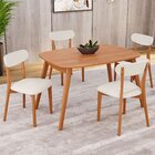 Conjunto Sala De Jantar Mesa 110x80cm Tampo Em Mdf Laminado 4