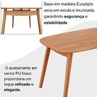 Conjunto Sala De Jantar Mesa 110x80cm Tampo Em Mdf Laminado 4