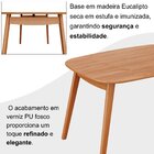 Conjunto Sala De Jantar Mesa 110x80cm Tampo Em Mdf Laminado 4