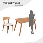 Conjunto Sala De Jantar Mesa 110x80cm Tampo Em Mdf Laminado 4