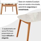 Conjunto Sala De Jantar Mesa 110x80cm Tampo Em Mdf Laqueado C