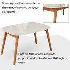 Conjunto Sala De Jantar Mesa 110x80cm Tampo Em Mdf Laqueado C
