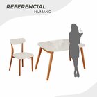 Conjunto Sala De Jantar Mesa 110x80cm Tampo Em Mdf Laqueado C
