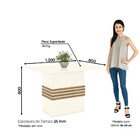 Conjunto Sala De Jantar Mesa 120 Cm Tampo Mdf 4 Cadeiras Meli