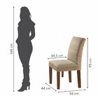 Conjunto Sala De Jantar Mesa 120cm 2 Cadeiras Caroline Cel Mó