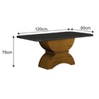Conjunto Sala De Jantar Mesa 120cm 4 Cadeiras Atenas Leifer F
