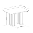 Conjunto Sala De Jantar Mesa 120cm Franc E 6 Cadeiras Cristal