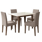 Conjunto Sala De Jantar Mesa 120cm Kate 4 Cadeiras Josi Polim
