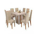 Conjunto Sala De Jantar Mesa 120cm Nany 8 Cadeiras Iza Viero