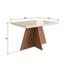 Conjunto Sala De Jantar Mesa 120cm Tampo Com Vidro  4 Cadeira