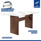 Conjunto Sala De Jantar Mesa 120cm Tampo Dakota Plus 2 Cadeir