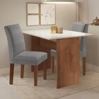 Conjunto Sala De Jantar Mesa 120cm Tampo Dakota Plus 2 Cadeir