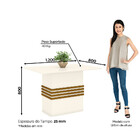 Conjunto Sala De Jantar Mesa 120cm Tampo Mdf 4 Cadeiras Melin