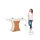 Conjunto Sala De Jantar Mesa 120cm Tampo Mdf Canto Reto Com 4