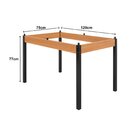 Conjunto Sala De Jantar Mesa 120cm X 77cm Tampo Vidro Com 4 C